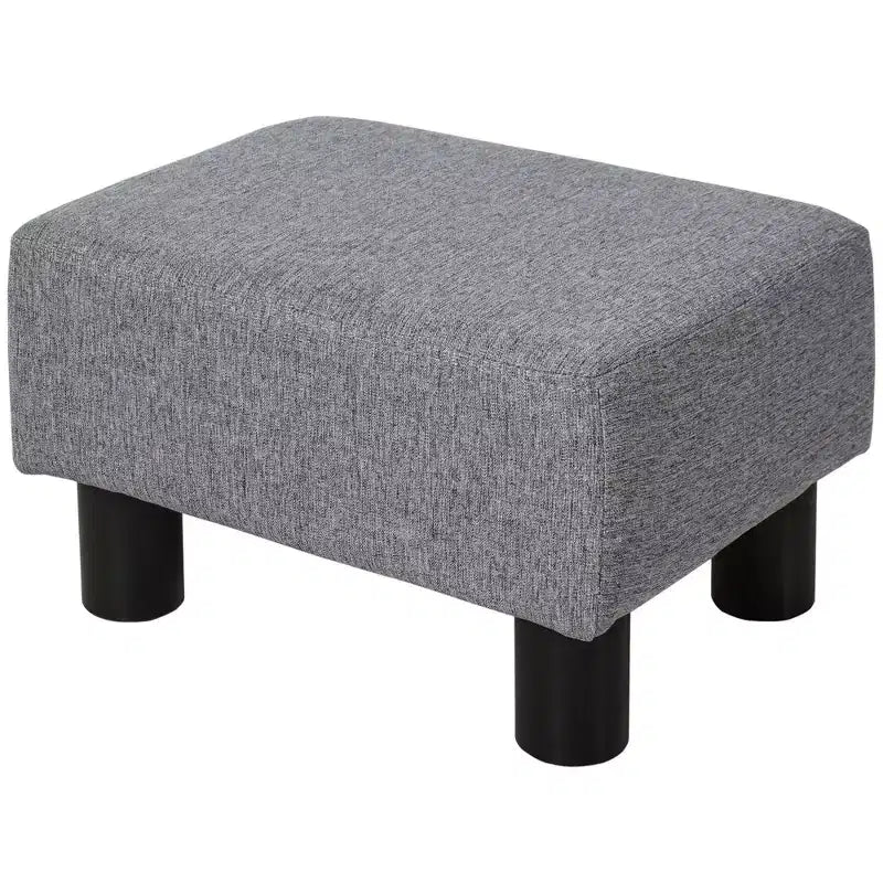 HOMCOM Pouf repose-pieds ottoman en tissu lin moderne 16 cubes
