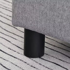 HOMCOM Pouf repose-pieds ottoman en tissu lin moderne 16 cubes
