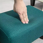 HOMCOM Pouf repose-pieds ottoman en tissu lin moderne 16 cubes