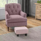 HOMCOM Pouf repose-pieds ottoman en tissu lin moderne 16 cubes