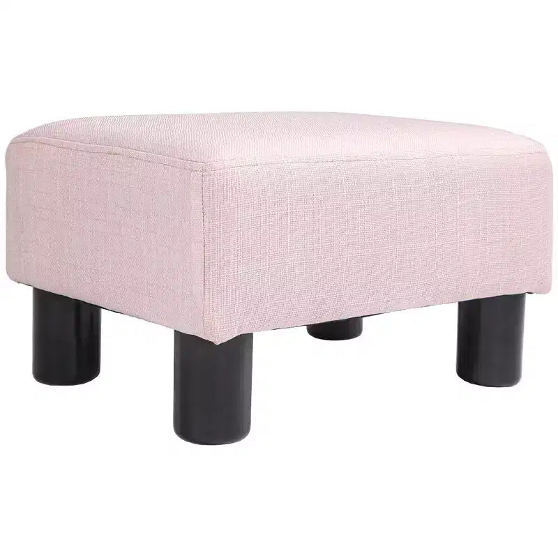 HOMCOM Pouf repose-pieds ottoman en tissu lin moderne 16 cubes