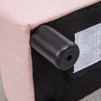 HOMCOM Pouf repose-pieds ottoman en tissu lin moderne 16 cubes