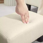 HOMCOM Pouf repose-pieds ottoman en tissu lin moderne 16 cubes