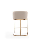 Tabouret de bar à hauteur de comptoir Louvre 36 po en acier inoxydable doré titane par Manhattan Comfort