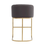 Tabouret de bar à hauteur de comptoir Louvre 36 po en acier inoxydable doré titane par Manhattan Comfort