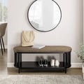 Banc de rangement Middlebrook Scandi avec plateau rembourré et étagère inférieure
