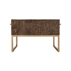 HomeRoots 47 table basse en métal marron foncé et or avec tiroir - 46,5