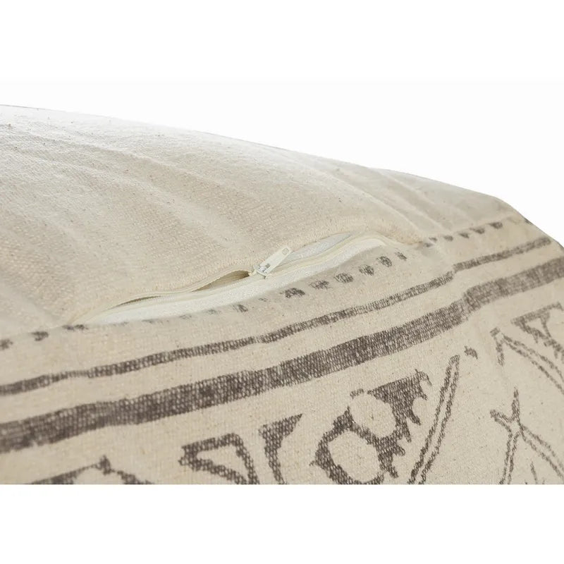Pouf rustique géométrique fait main Sevita
