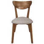 Chaises de salle à manger en noyer naturel de style rétro moderne