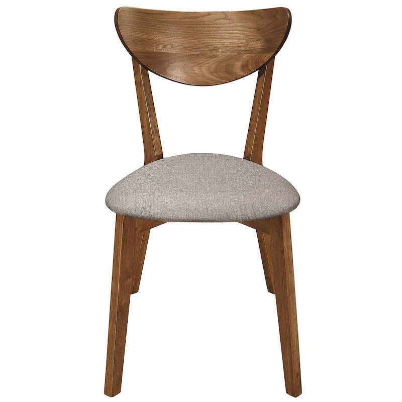 Chaises de salle à manger en noyer naturel de style rétro moderne