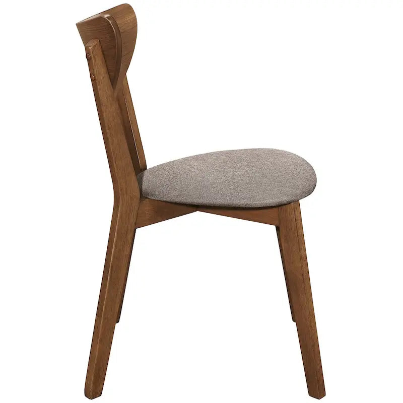 Chaises de salle à manger en noyer naturel de style rétro moderne