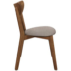 Chaises de salle à manger en noyer naturel de style rétro moderne
