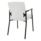 Chaise visiteur en similicuir et cadre noir