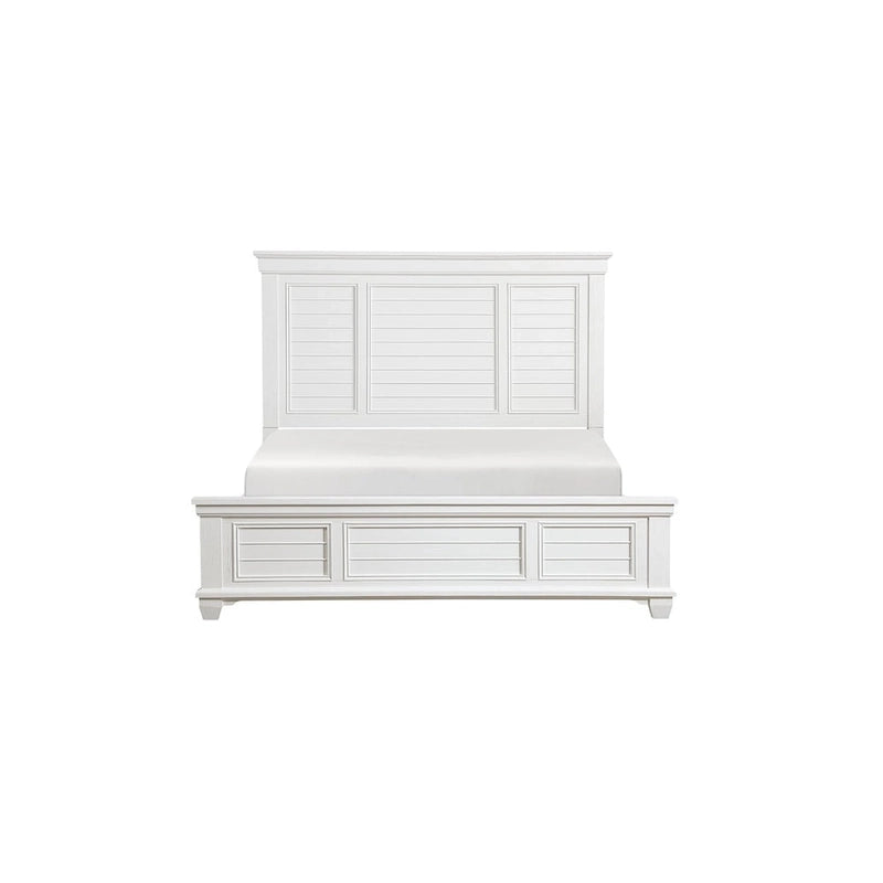 Chambre à coucher moderne 6 pièces Leo en panneaux blancs