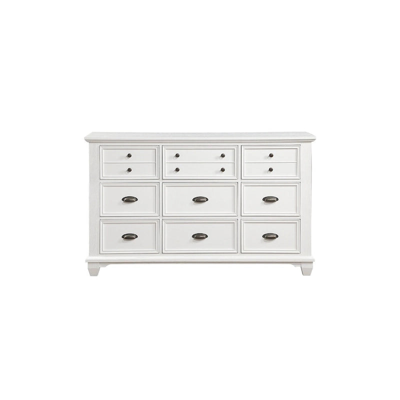 Chambre à coucher moderne 6 pièces Leo en panneaux blancs