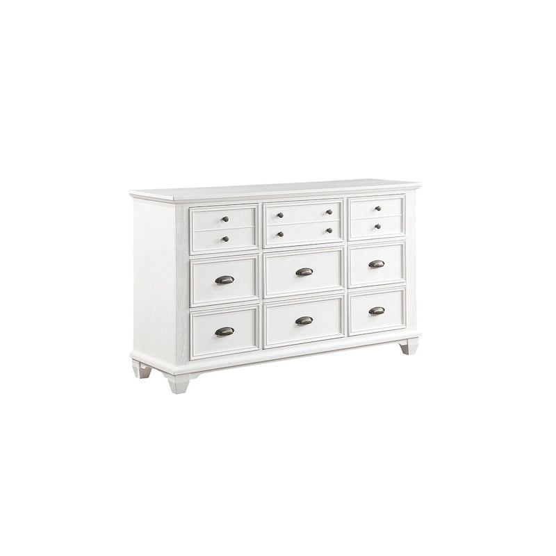 Chambre à coucher moderne 6 pièces Leo en panneaux blancs