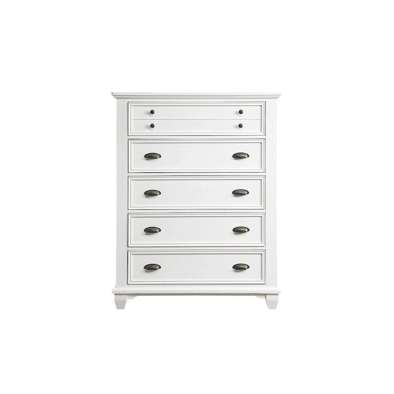 Chambre à coucher moderne 6 pièces Leo en panneaux blancs