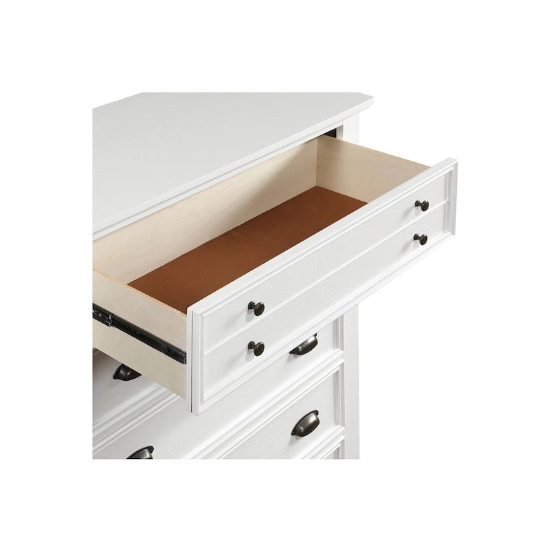 Chambre à coucher moderne 6 pièces Leo en panneaux blancs
