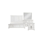 Chambre à coucher moderne 6 pièces Leo en panneaux blancs