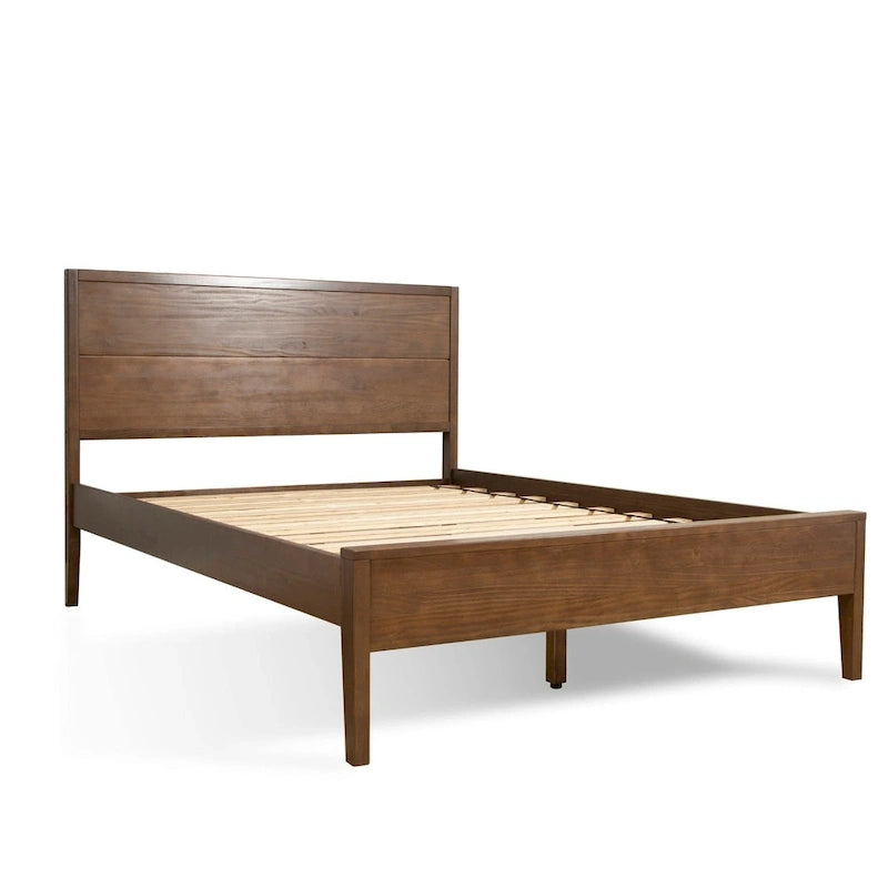 Ensemble de chambre à coucher 3 pièces « Plank and Beam » format grand lit avec 2 tables de chevet