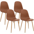 Chaise d'appoint en similicuir et pieds en métal