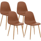 Chaise d'appoint en similicuir et pieds en métal