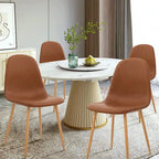 Chaise d'appoint en similicuir et pieds en métal