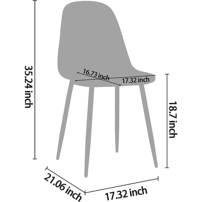 Chaise d'appoint en similicuir et pieds en métal