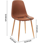 Chaise d'appoint en similicuir et pieds en métal