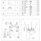 Chaise d'appoint en similicuir et pieds en métal