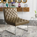 SAFAVIEH Jerilynn Fauteuil Club Hadley capitonné moderne du milieu du siècle - 63,5 x 76,2 x 81,3 cm