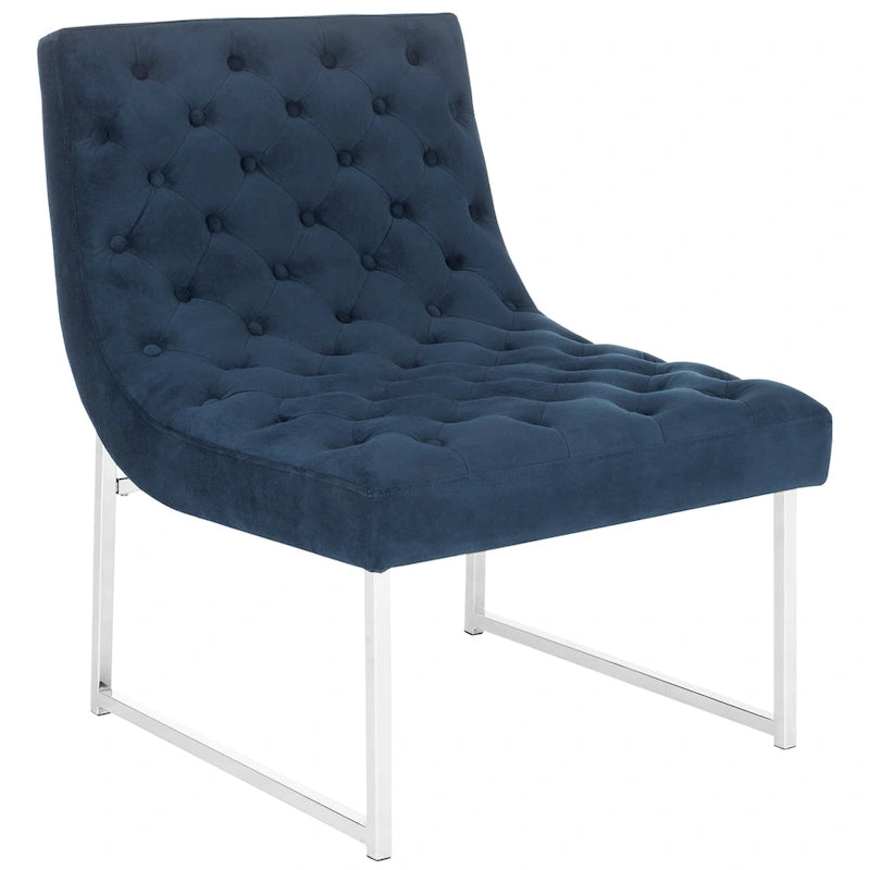 SAFAVIEH Jerilynn Fauteuil Club Hadley capitonné moderne du milieu du siècle - 63,5 x 76,2 x 81,3 cm