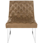 SAFAVIEH Jerilynn Fauteuil Club Hadley capitonné moderne du milieu du siècle - 63,5 x 76,2 x 81,3 cm