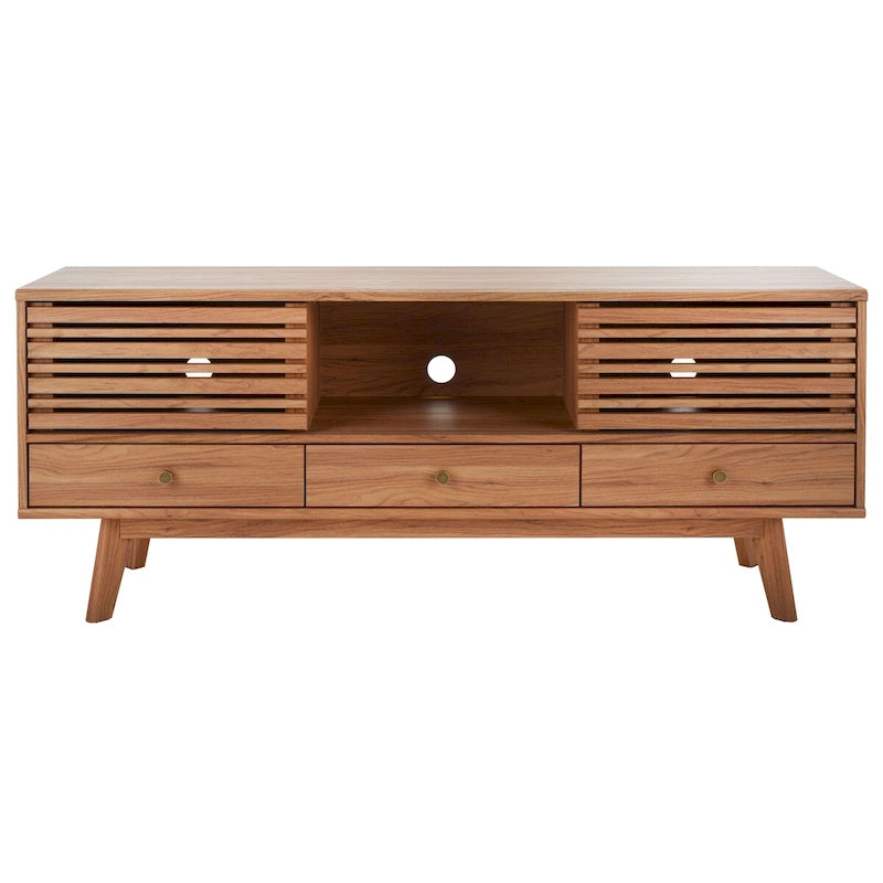 Meuble TV média à 3 tiroirs Safavieh Ciera (pour téléviseur à écran plat de 65 pouces) - 58,7 po x 15,2 po x 23,9 po - 59Wx15Px24H