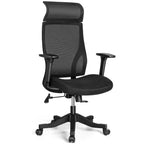 Chaise de bureau ergonomique en maille avec accoudoirs 3D, appui-tête et support lombaire