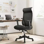 Chaise de bureau ergonomique en maille avec accoudoirs 3D, appui-tête et support lombaire