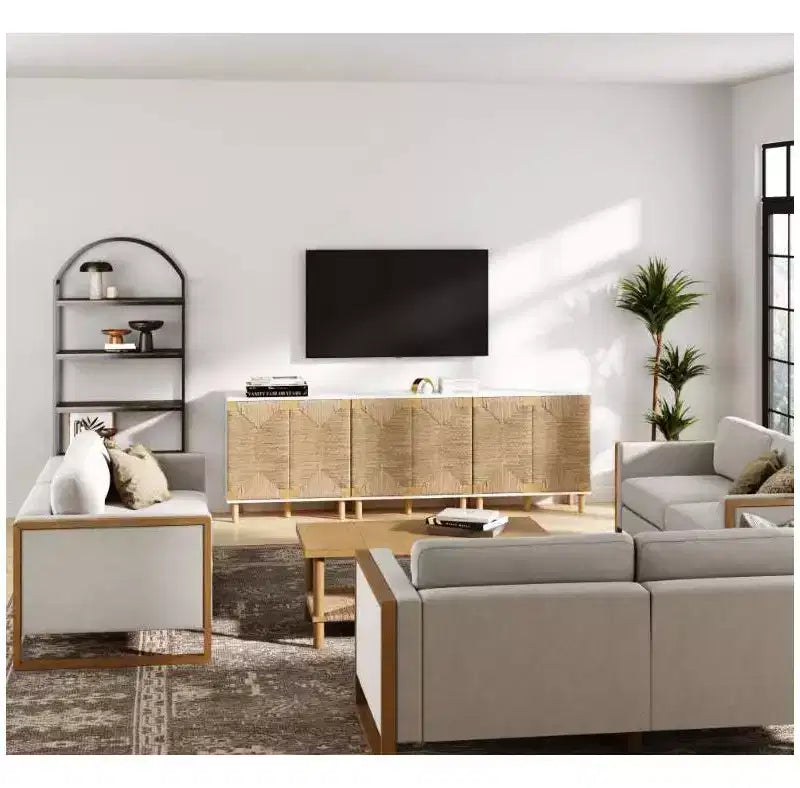 Nathan James Ensemble de 3 consoles Beacon en jonc de mer avec portes