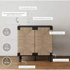 Nathan James Ensemble de 3 consoles Beacon en jonc de mer avec portes