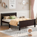 Lit plateforme en bois CUSchoice Queen Size avec tête de lit