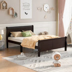 Lit plateforme en bois CUSchoice Queen Size avec tête de lit