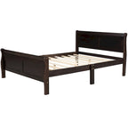 Lit plateforme en bois CUSchoice Queen Size avec tête de lit
