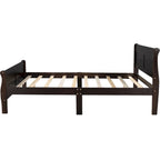 Lit plateforme en bois CUSchoice Queen Size avec tête de lit