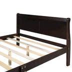 Lit plateforme en bois CUSchoice Queen Size avec tête de lit