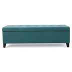 Christopher Knight Home Pouf de rangement capitonné Wendover en pin avec pieds en bouleau