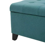 Christopher Knight Home Pouf de rangement capitonné Wendover en pin avec pieds en bouleau