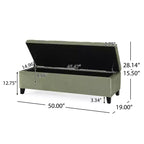 Christopher Knight Home Pouf de rangement capitonné Wendover en pin avec pieds en bouleau