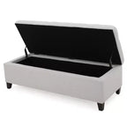 Christopher Knight Home Pouf de rangement capitonné Wendover en pin avec pieds en bouleau