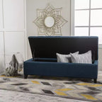Christopher Knight Home Pouf de rangement capitonné Wendover en pin avec pieds en bouleau