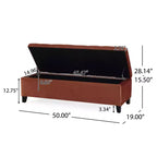 Christopher Knight Home Pouf de rangement capitonné Wendover en pin avec pieds en bouleau