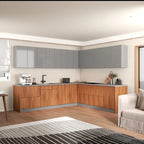Collection Cuisine Moderne Teck Naturel & Noir - Base 10x8,5 Pieds de large - 102x120